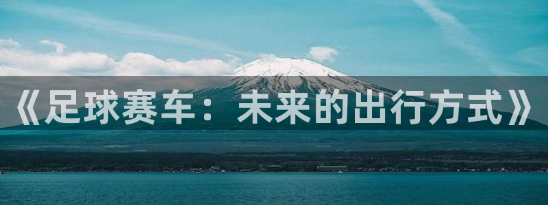  《足球赛车：未来的出行方式》